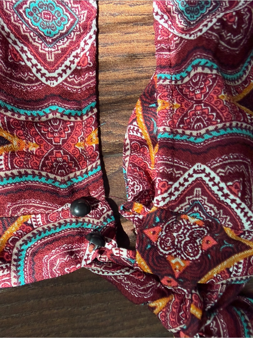 BeBop Red Multi-Color Halter Romper - Picture 6 of 11